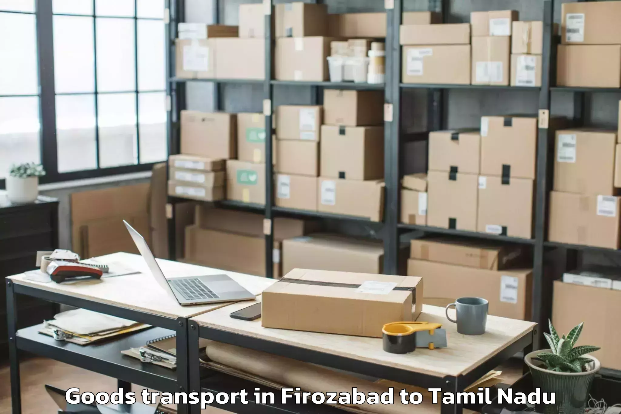 Comprehensive Firozabad to Chennai Marina Mall Goods Transport